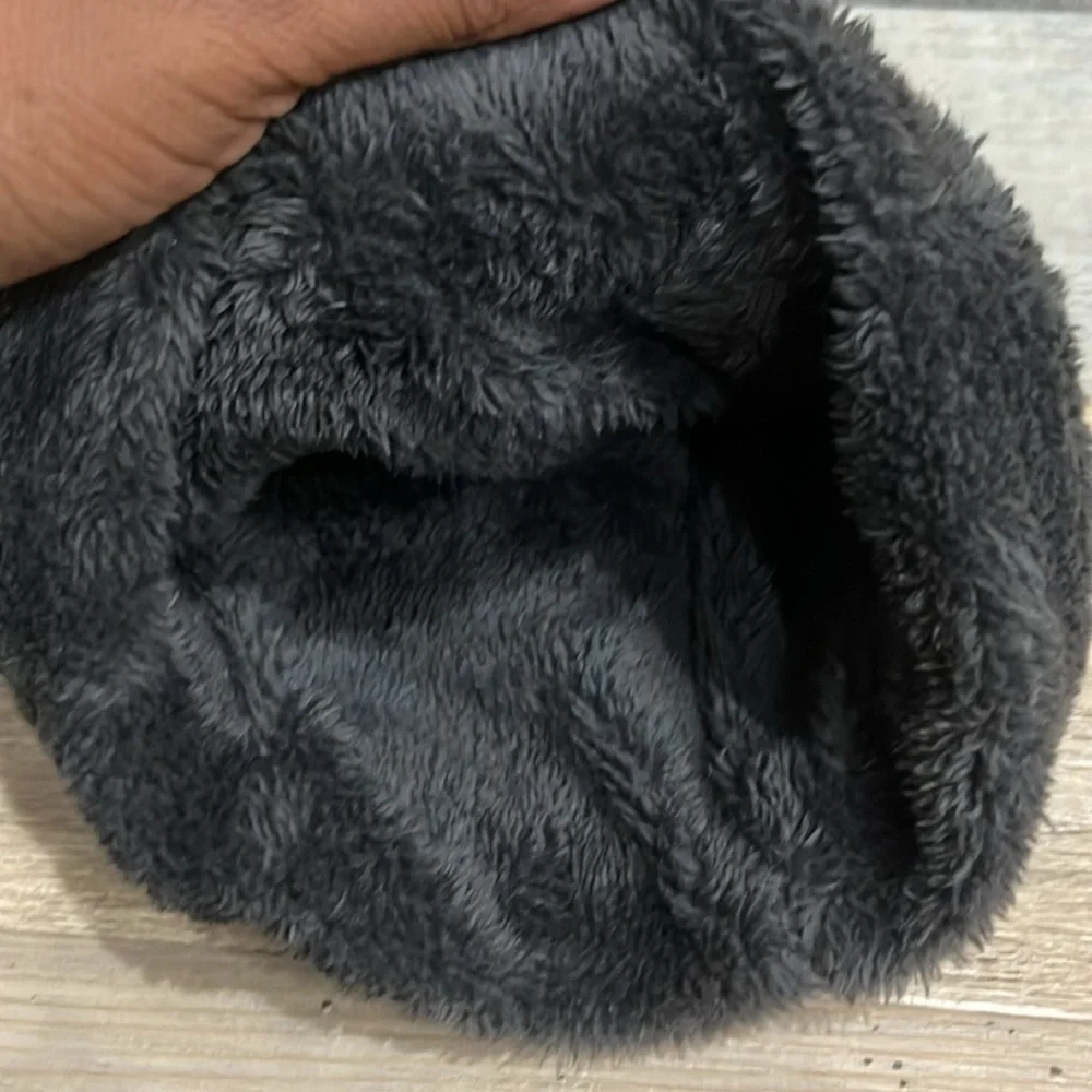 HINDAWI Sherpa Fleece Knit Beanie Unisex Adult Black Winter Slouch Hat Cap‎ OS